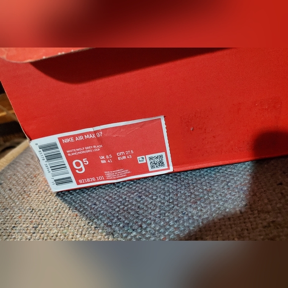 Nike Air Max '97 "Triple White" Size9.5 Mens - Picture 9 of 10